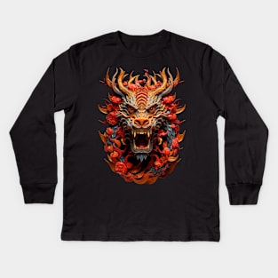 Chinese Dragon. 2024 year of the dragon. Kids Long Sleeve T-Shirt